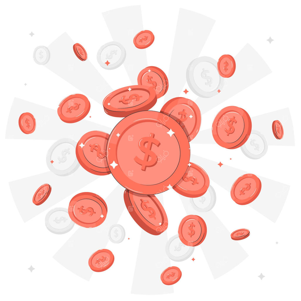 تصویرسازی مفهوم سکه‌ها