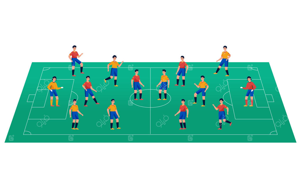 زمین فوتسال با بازیکنان