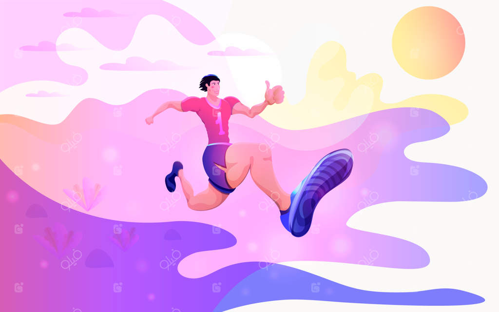 دونده با سرعت بالا به سمت خط پایان می‌دود: سبک زندگی سالم و رقابت یا ماراتن ورزشکاران