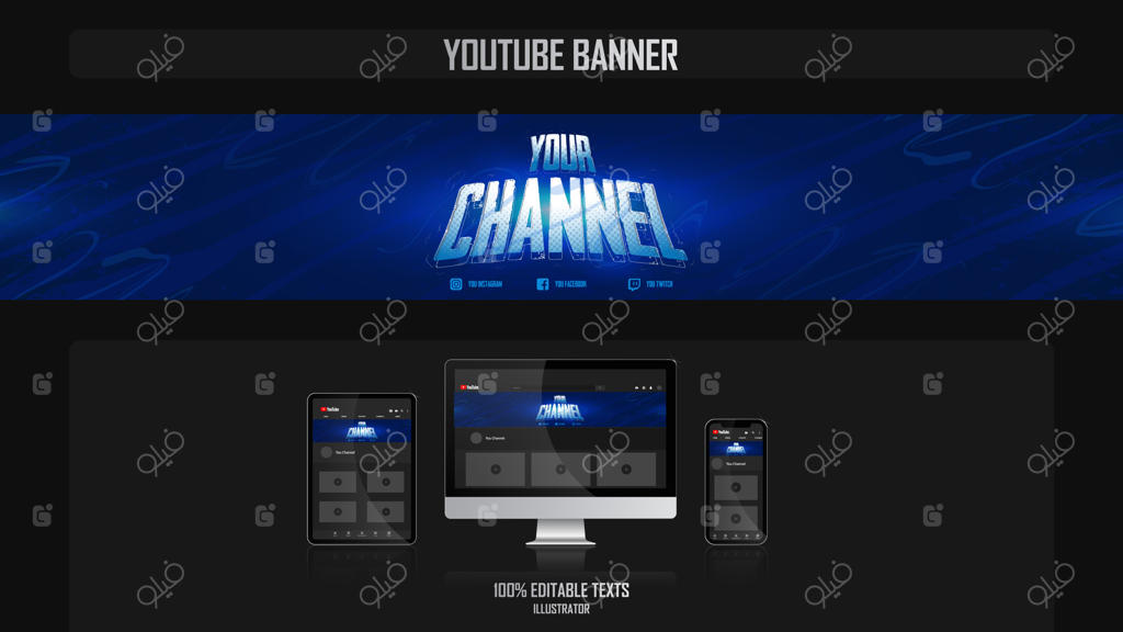 بنر کانال یوتیوب با موضوع گیمرها