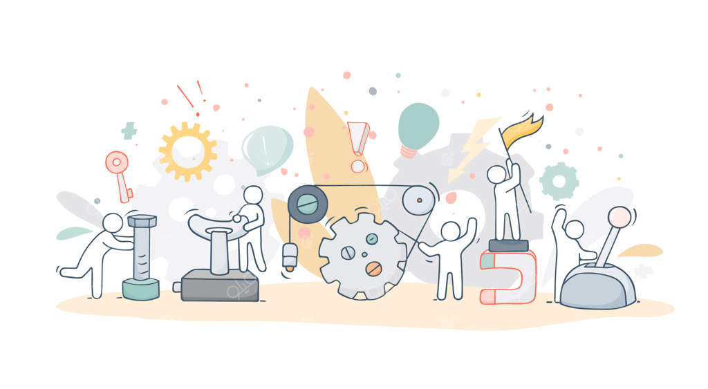 تعمیرکاران با ابزارهای مختلف خدمات ارائه می‌دهند