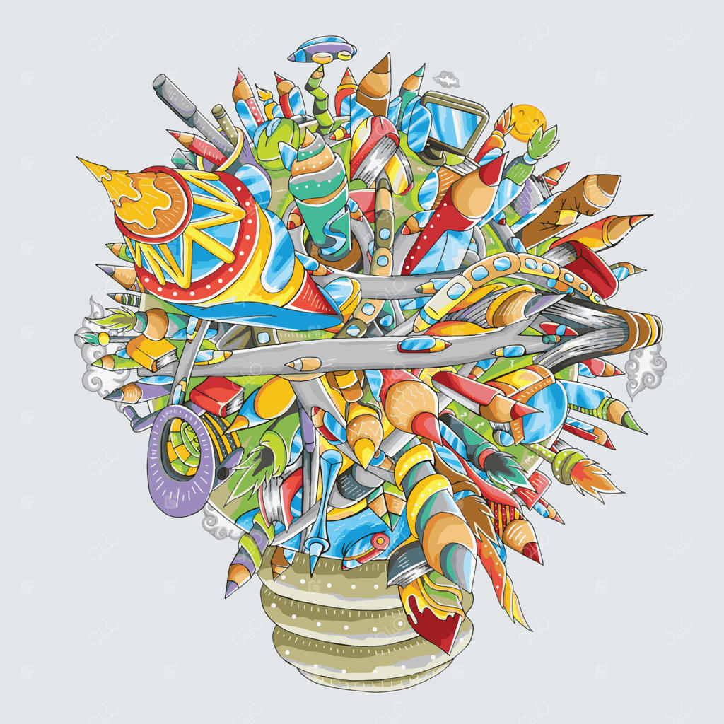 زمین خلاقانه به سبک طراحی تخت