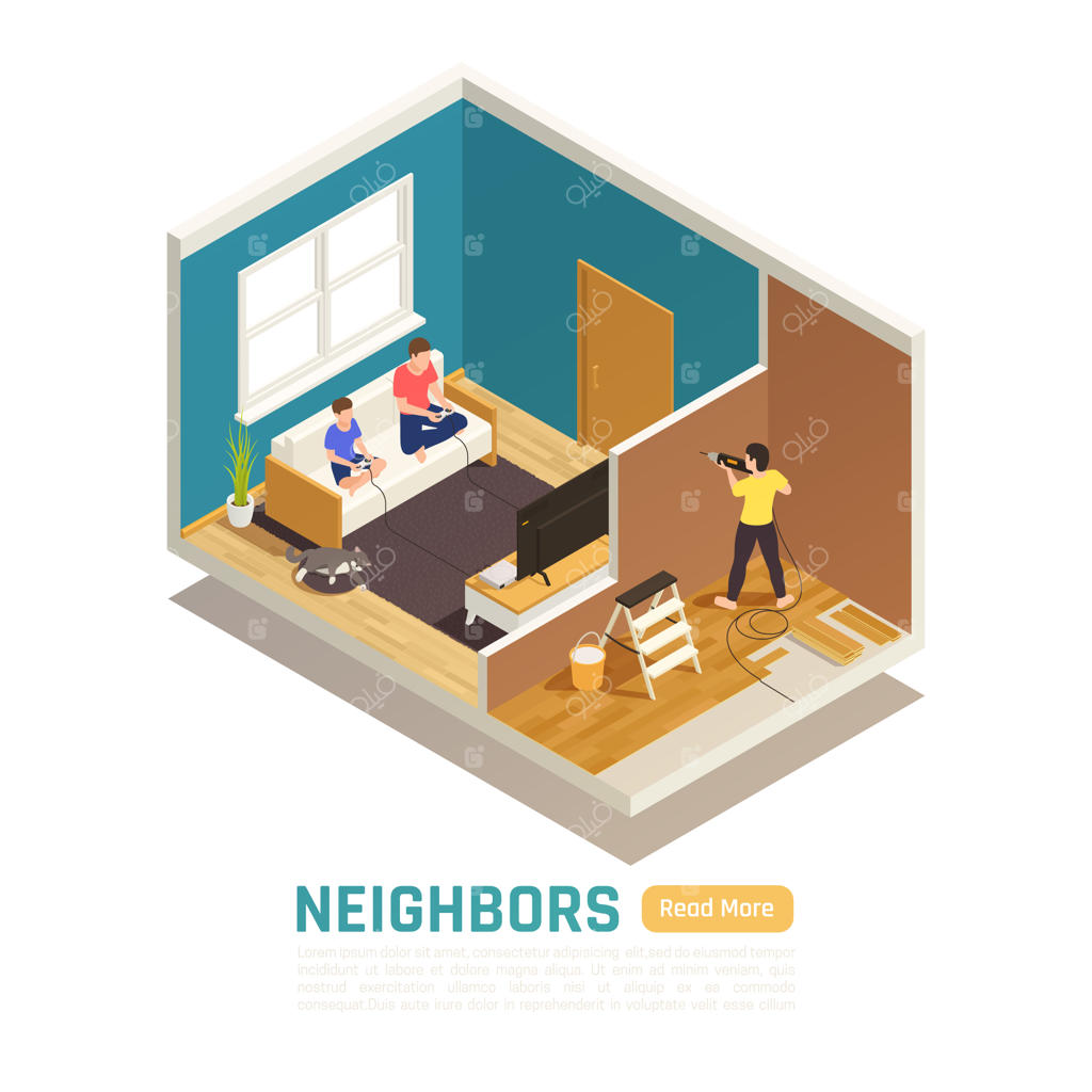 قالب بنر برای روابط همسایگی