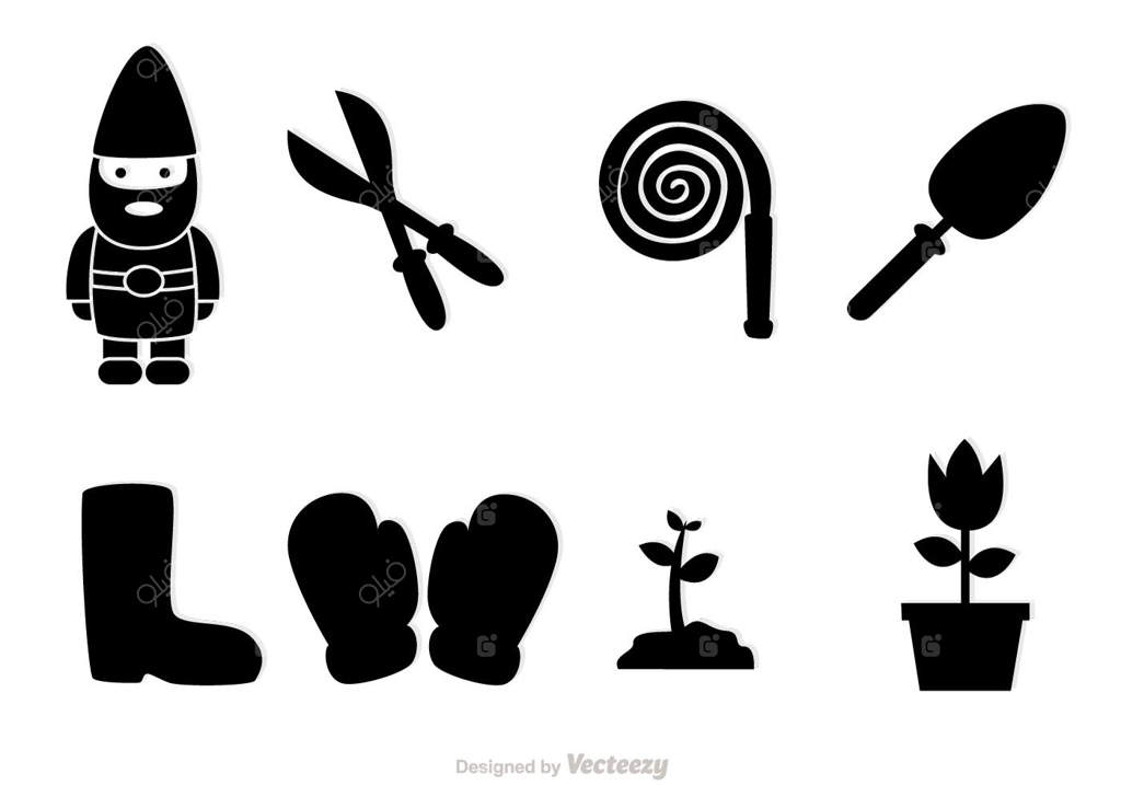 آیکون‌های سیاه باغبانی (وکتور حرفه‌ای و SVG حرفه‌ای)