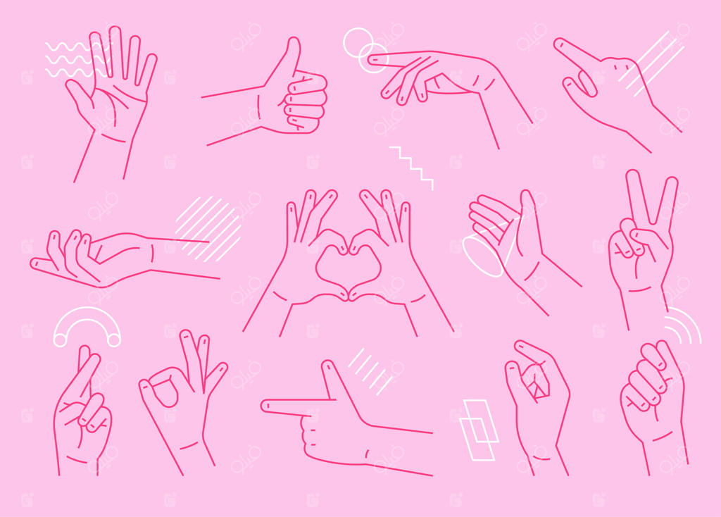 آیکن‌های حرکات دست