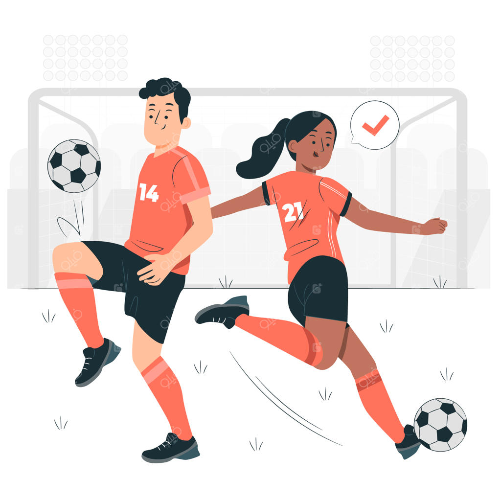 تصویرسازی مفهومی بازیکن فوتبال