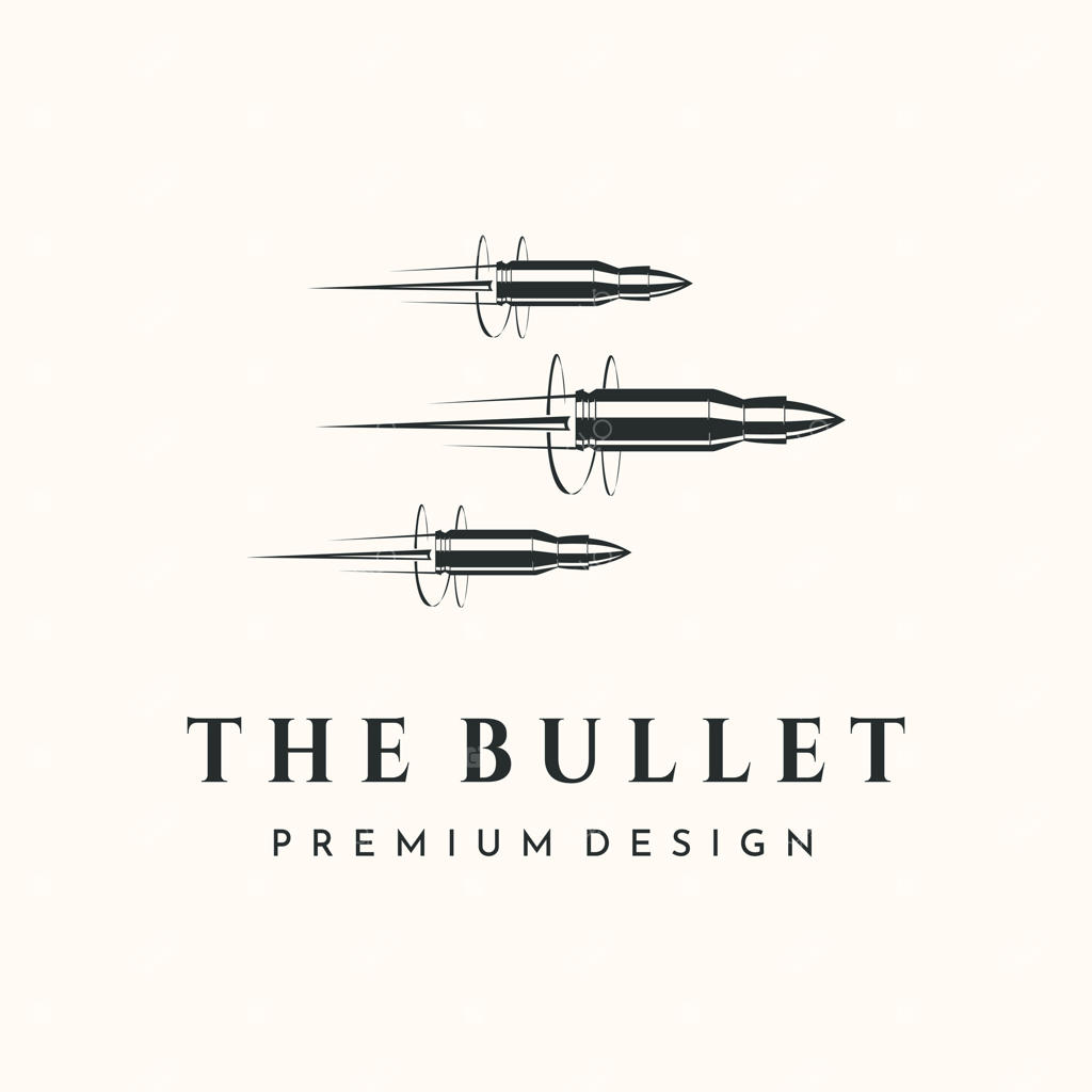 طراحی لوگوی مینیمالیستی گلوله‌های پرنده قدیمی