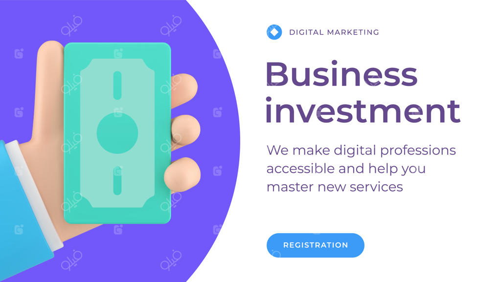 آیکون وکتور بنر شبکه‌های اجتماعی مدیریت مالی و سرمایه‌گذاری در بانکداری تجاری و سپرده‌گذاری پولی