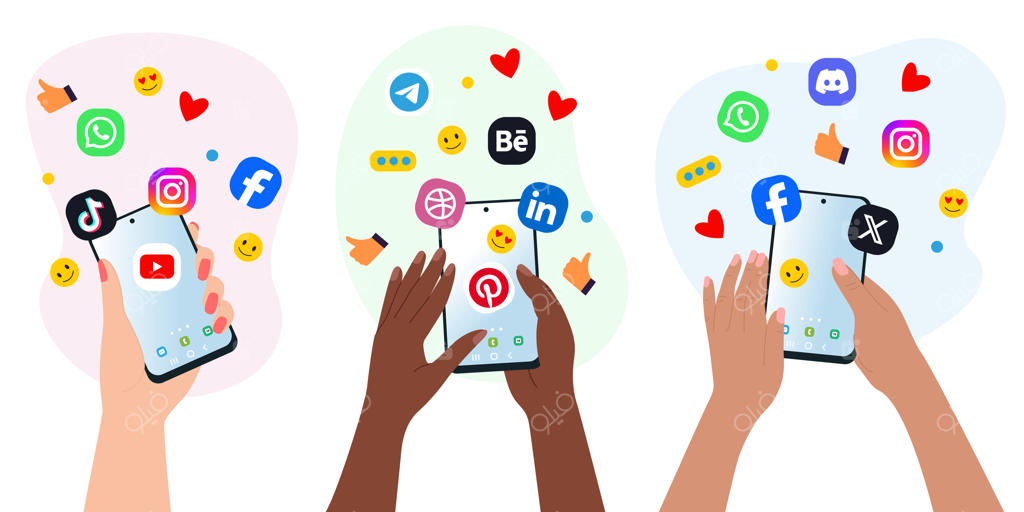 مجموعه ترکیب‌بندی‌های لوگوی شبکه‌های اجتماعی