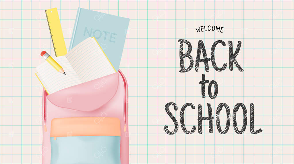 انواع لوازم التحریر و تامین کنندگان مدرسه برای بازگشت به مدرسه با سبک هنری سه‌بعدی و تصویرسازی وکتوری با رنگ‌های پاستلی