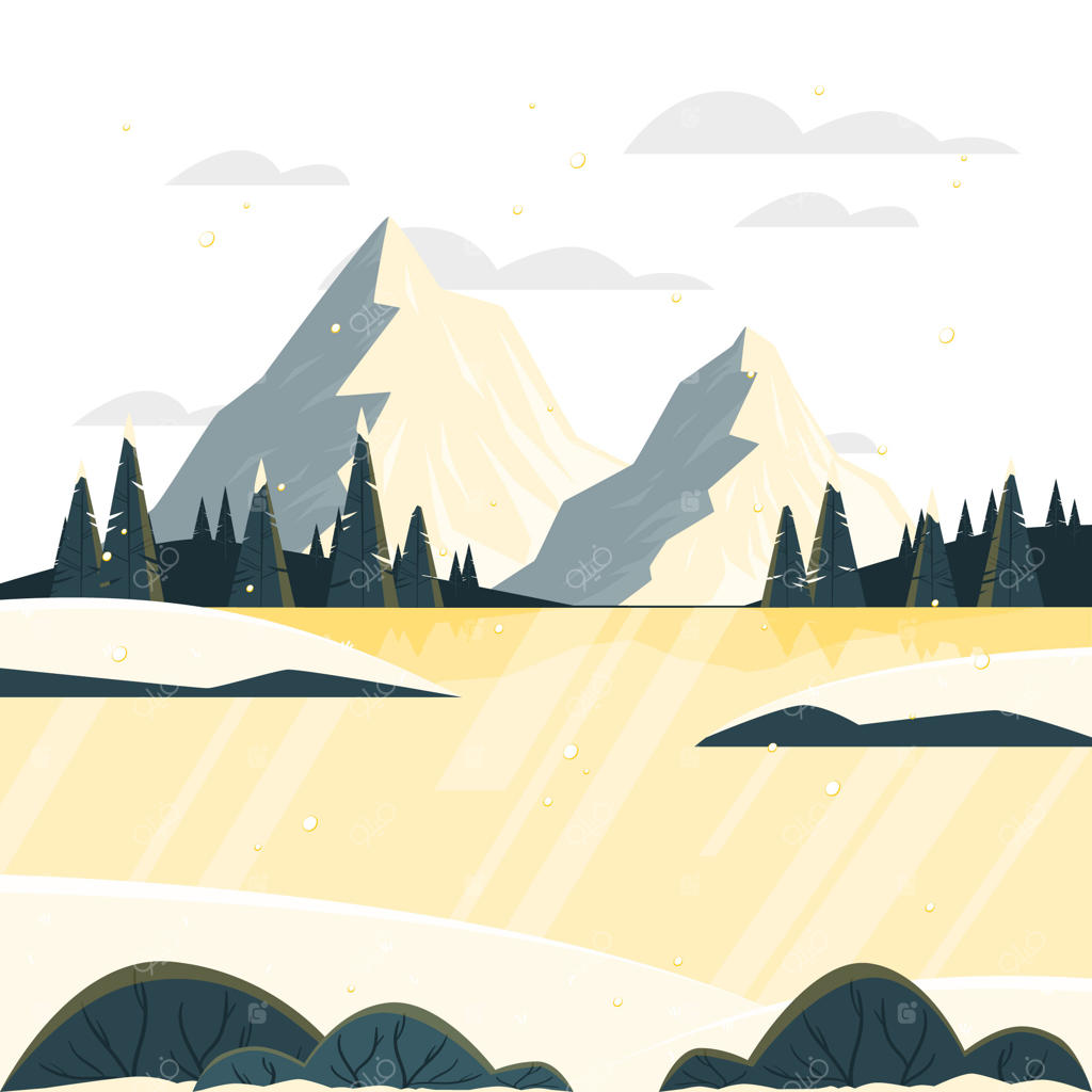 تصویر مفهومی دریاچه یخ‌زده