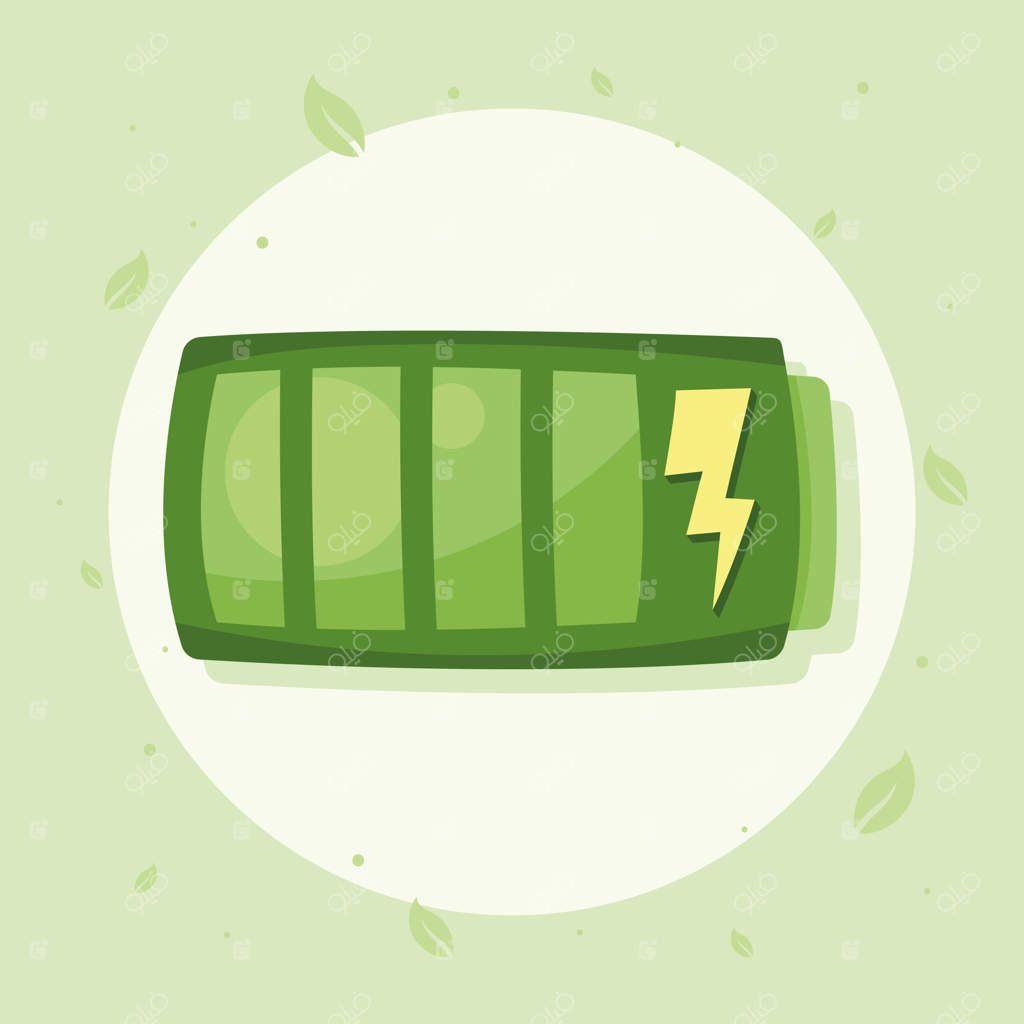 سطح قدرت باتری سبز