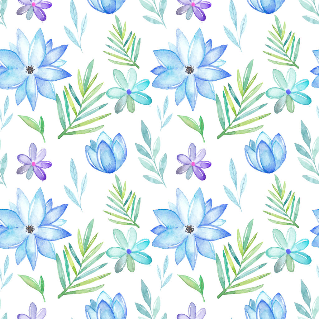 پترن پیوسته گل‌آبرنگی