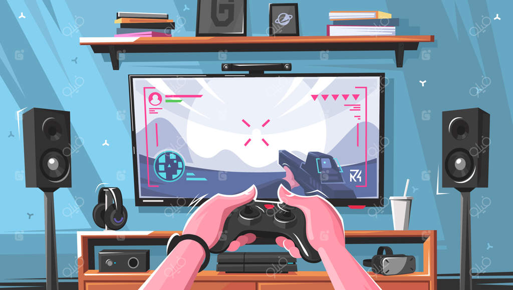 بازیکن در واقعیت مجازی: نوجوان بازی‌های آنلاین کنسولی و اول شخص بازی می‌کند