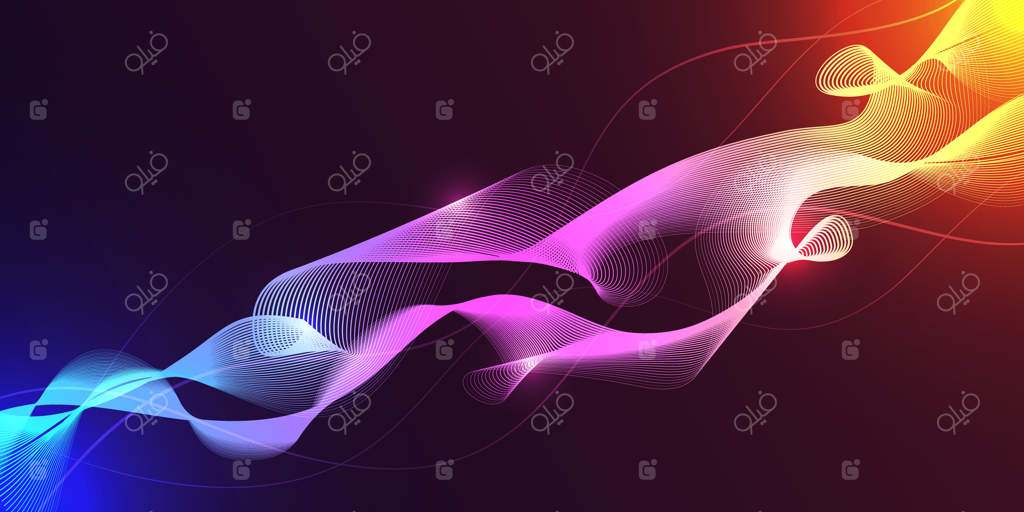 پس‌زمینه امواج فناوری انتزاعی درخشان