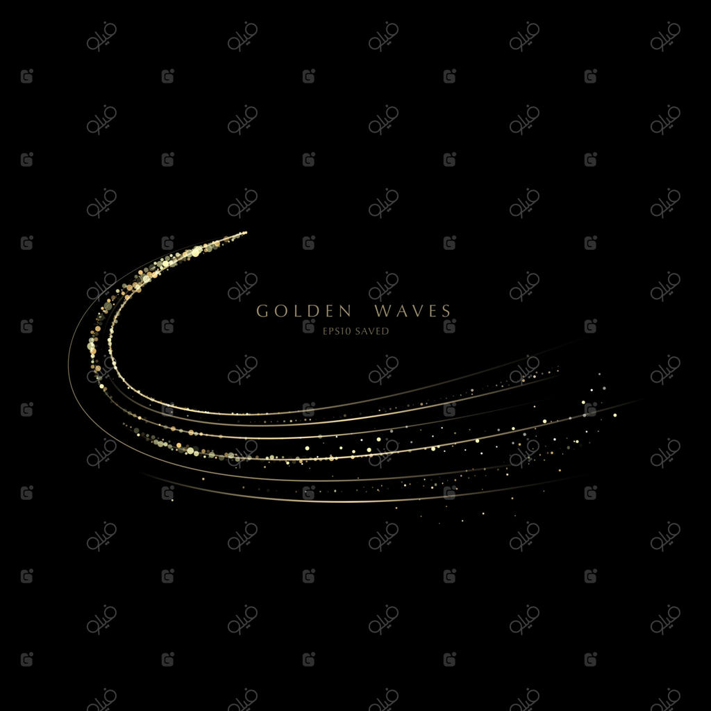 زمینه براق، نور لوکس غبار ستاره‌ای طلایی