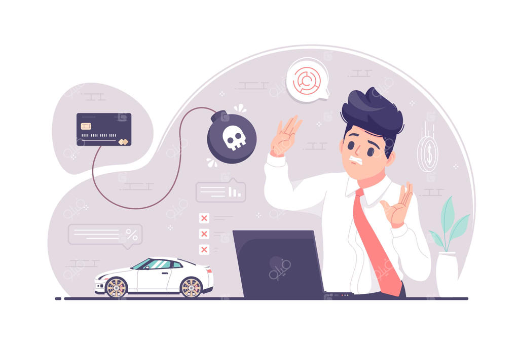 تاجر نگران و مضطرب به خاطر بدهی‌ها