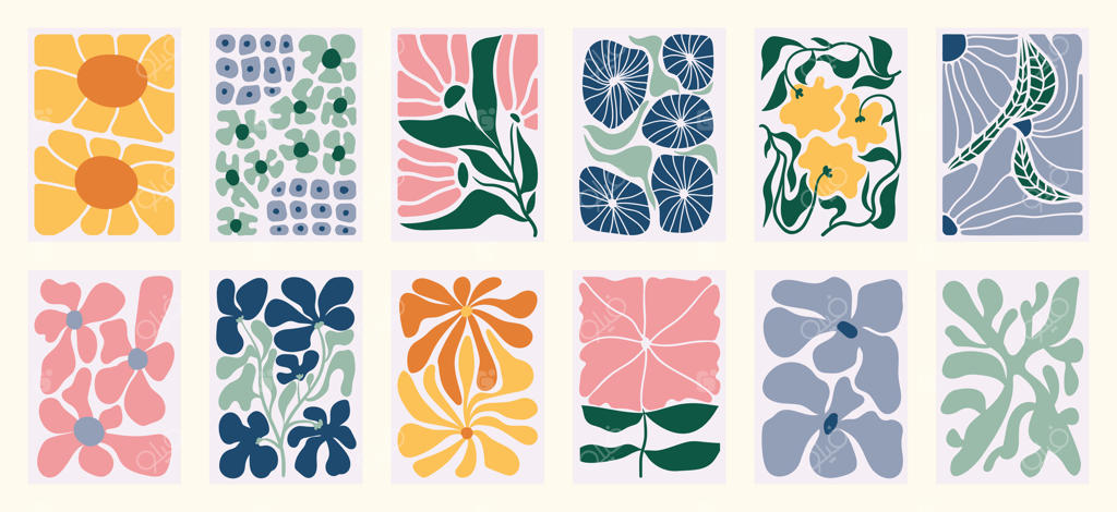 مجموعه‌ای از الگوهای گلدار زنده و پویای وکتور پرو را کاوش کنید