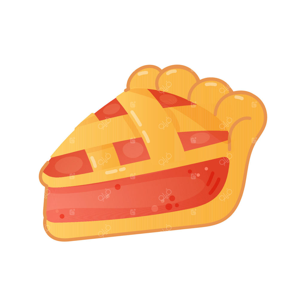 بُرش پای کارتونی با جزئیات خمیر شبکه‌ای