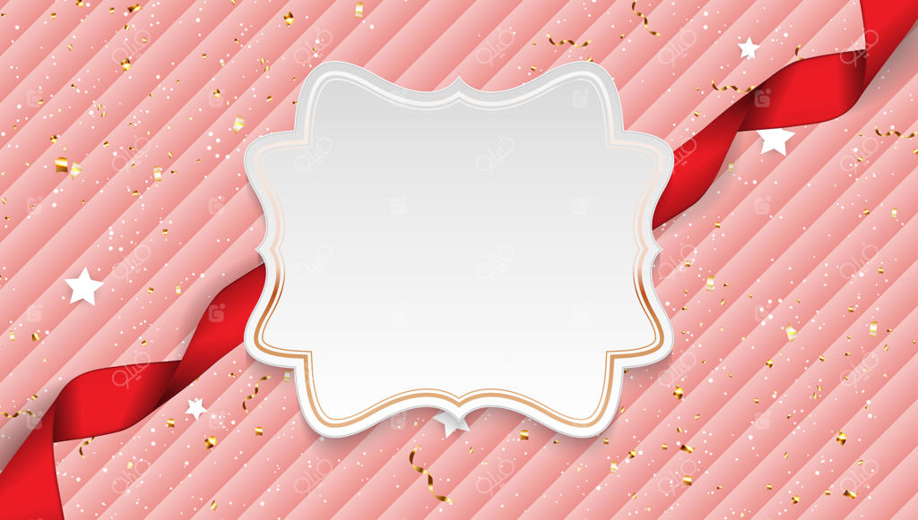 پس‌زمینه‌ی انتزاعی زیبا با قاب خالی و روبان واقعی.