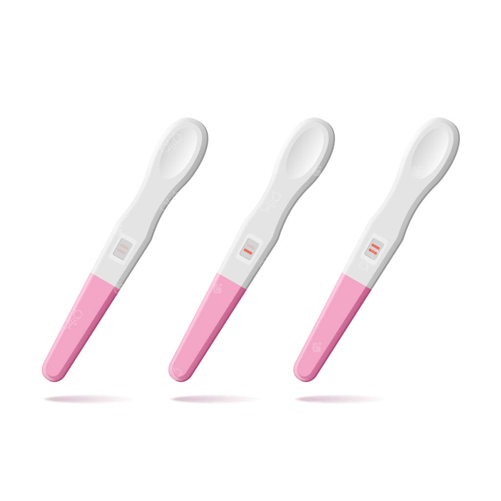 مجموعه تست‌های بارداری: نتایج مثبت و منفی.