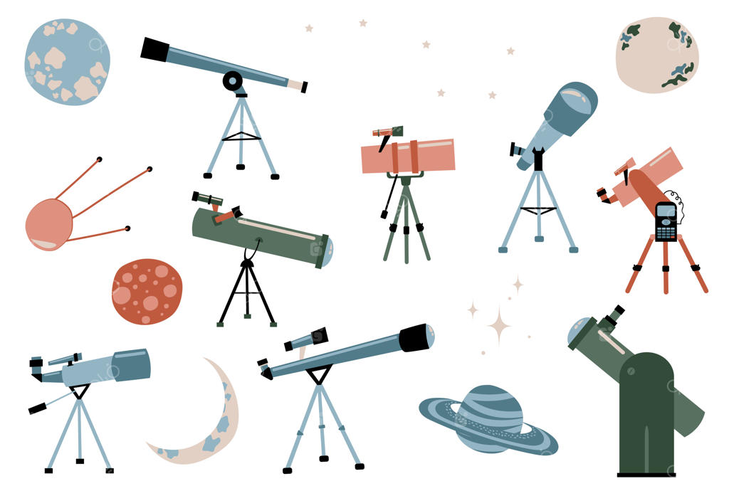 مجموعه تلسکوپ‌های نجومی شکستی و بازتابی؛ ابزار اپتیکال دقیق برای رصد شبانه ستارگان