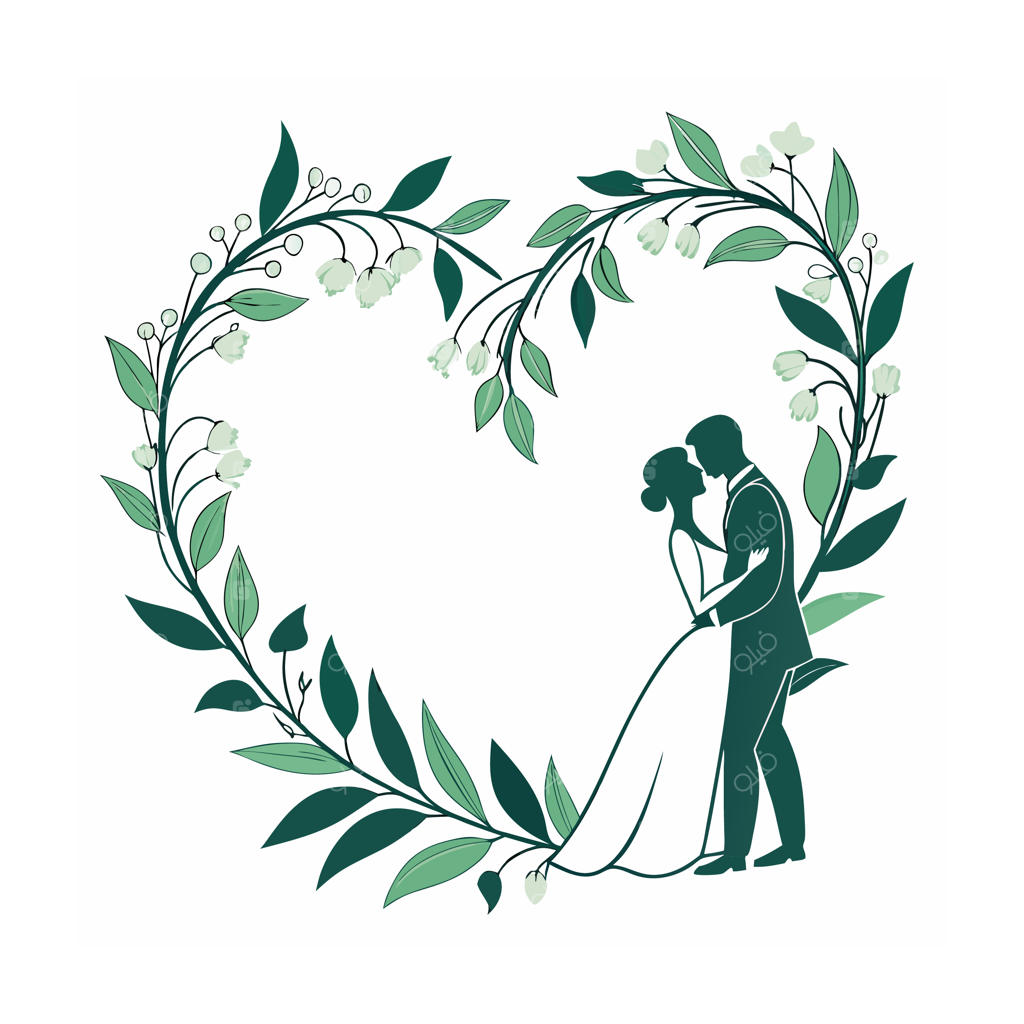 تصویرسازی وکتور مفهومی عروسی و عشق