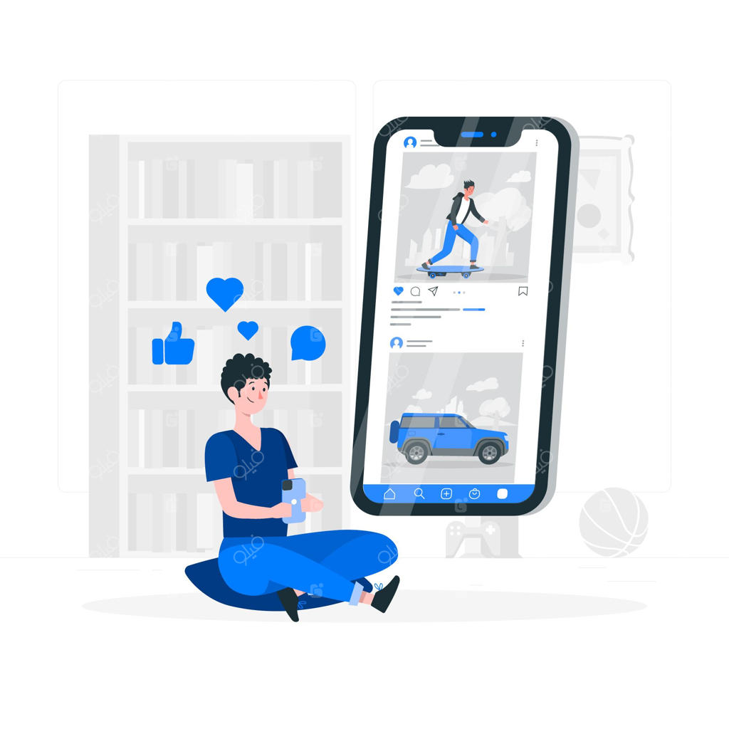 تصویرسازی مفهوم فید موبایل