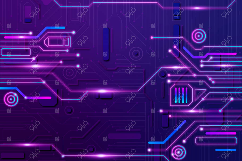 پس‌زمینه مدار الکترونیکی نئون