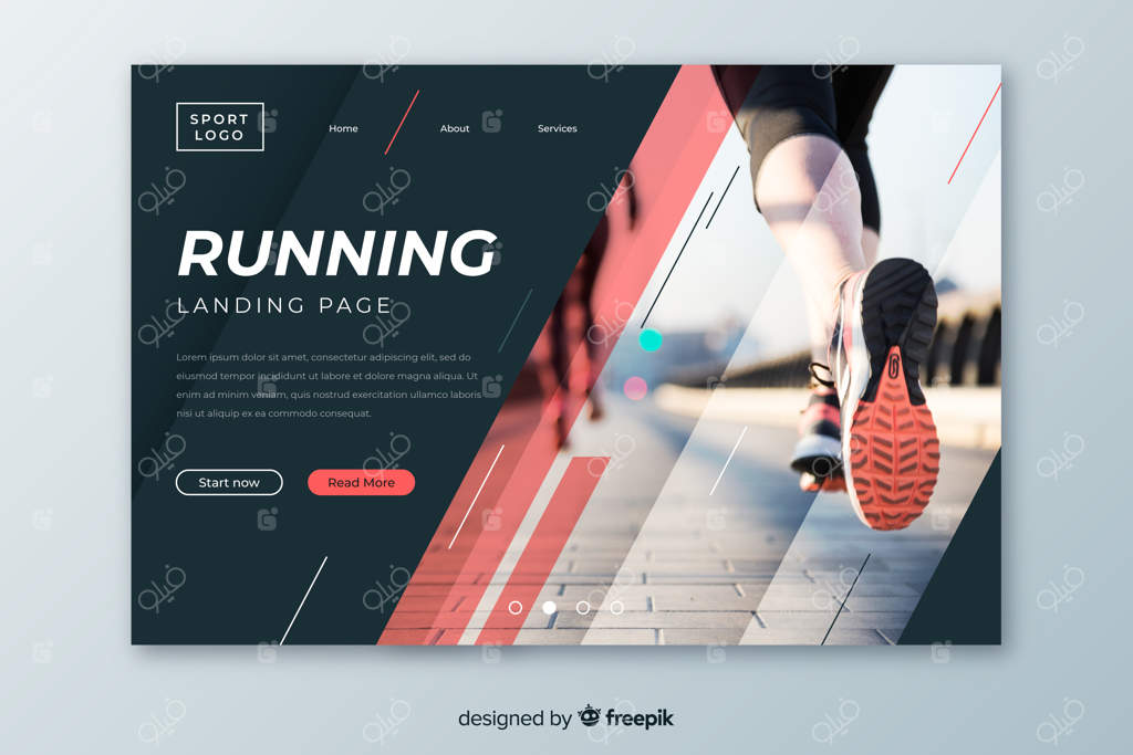 صفحه فرود ورزشی دویدن با عکس