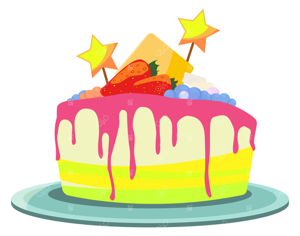 کیک میوه‌ای مزین به ستاره‌ها، نماد شیرین جشن و سرور