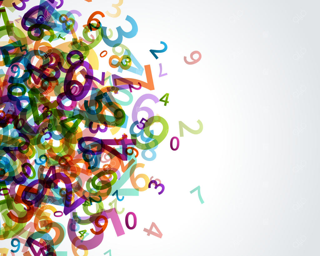 اعداد شناور رنگارنگ در طراحی انتزاعی