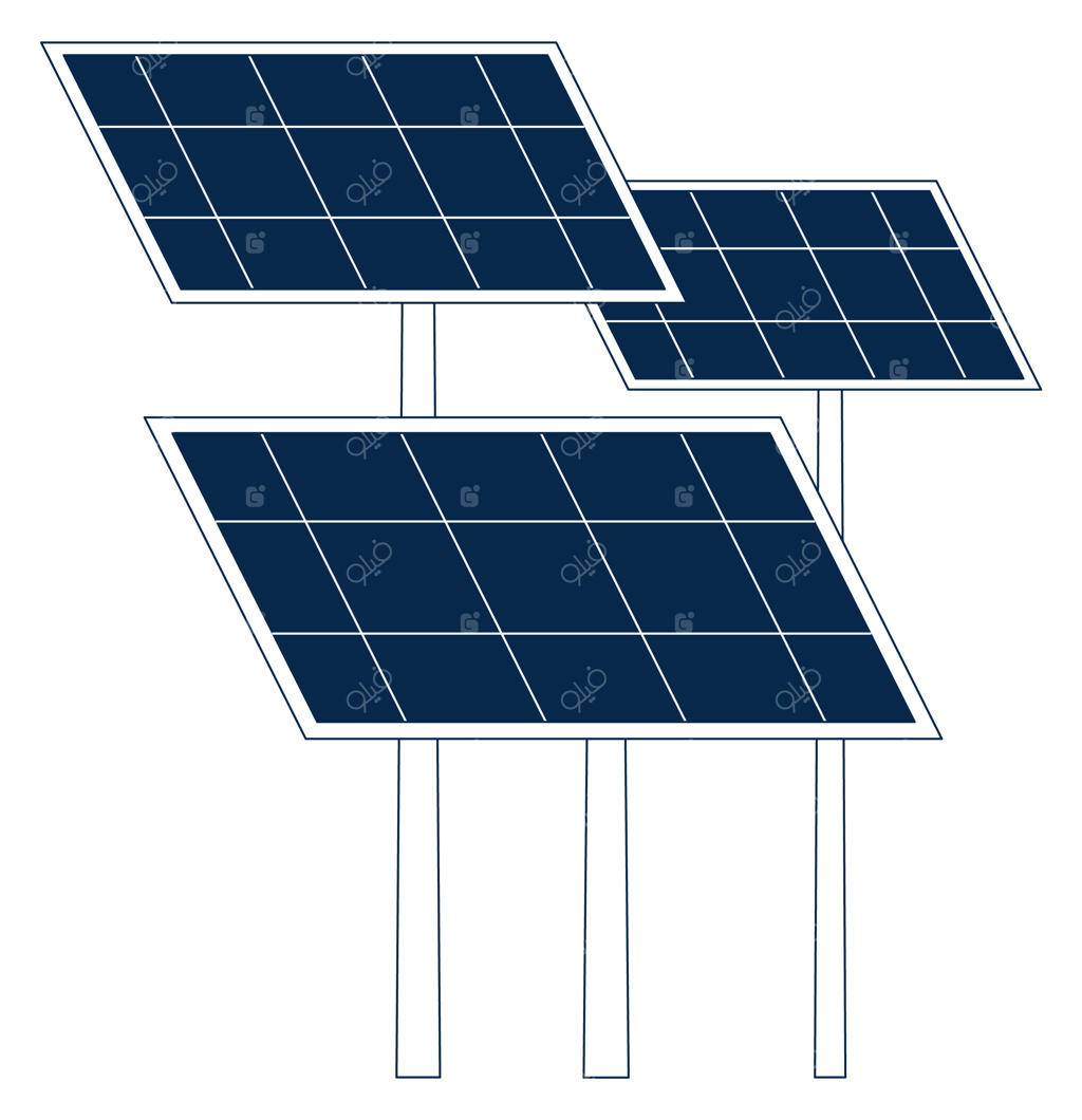 آیکون پنل خورشیدی، نماد انرژی پاک و نیروی سبز