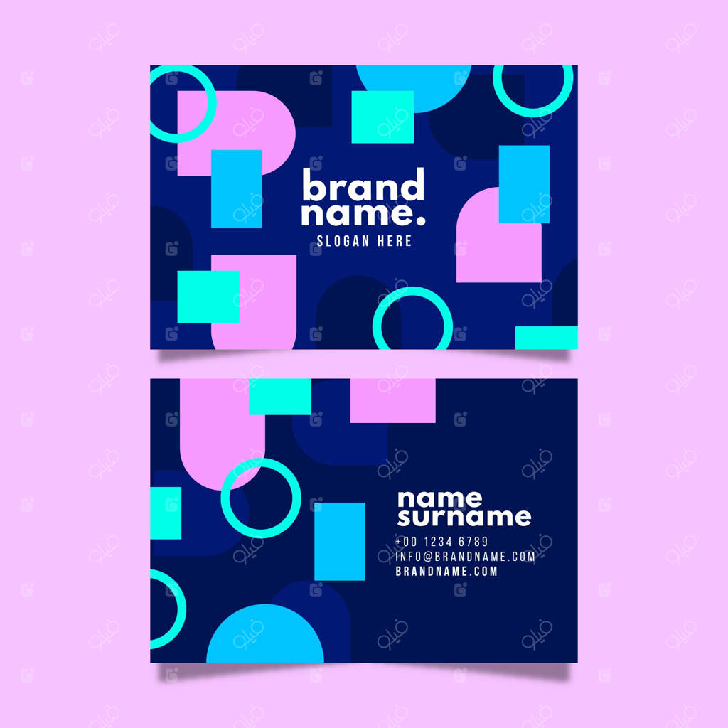 قالب کارت ویزیت رنگارنگ
