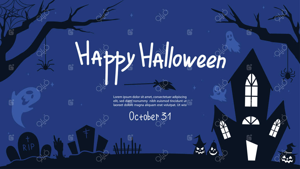 بنر وکتور هالووین مبارک