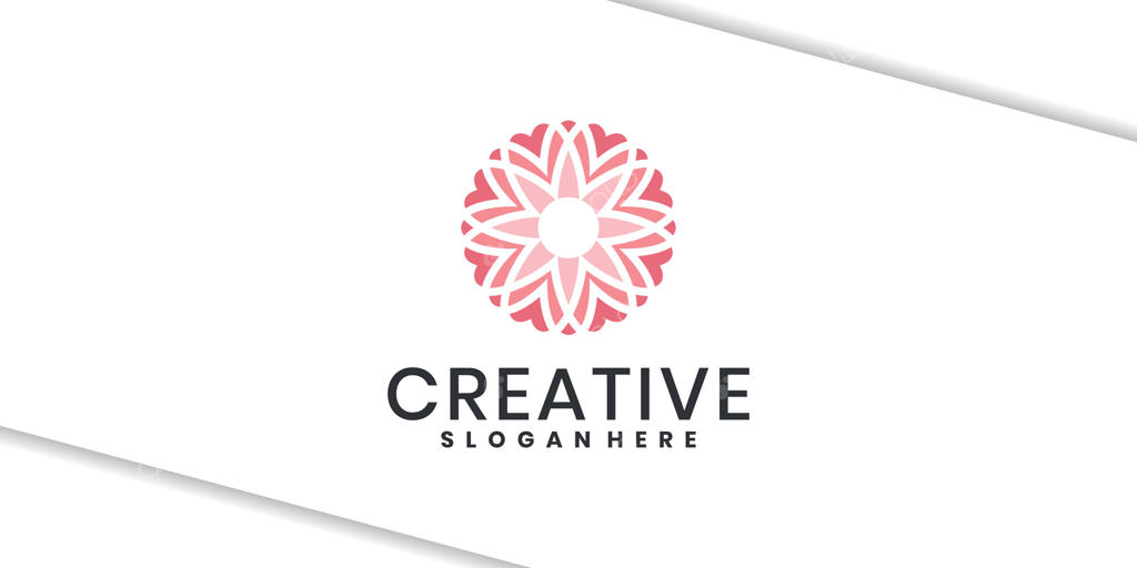 طراحی لوگو با الگوی گل نیلوفر زندگی