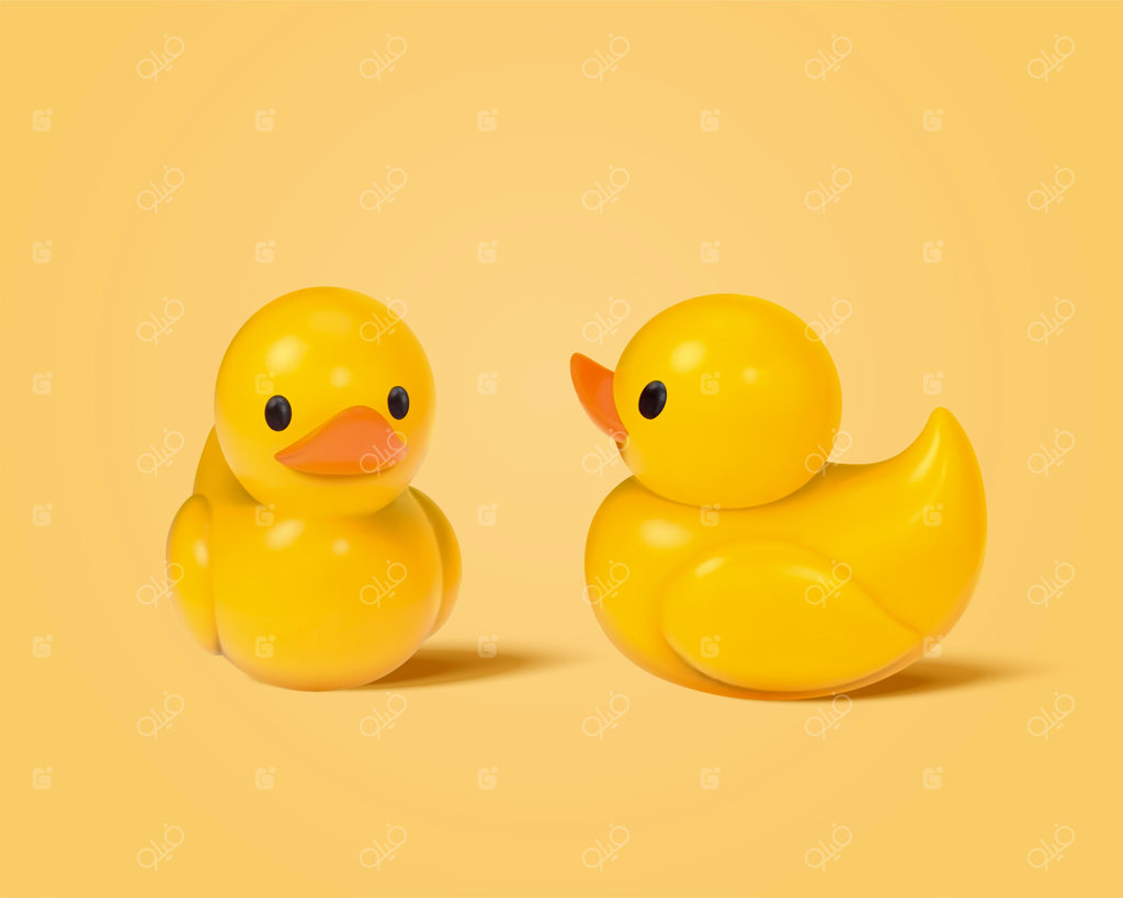 مجسمه‌های اسباب‌بازی اردک بامزه