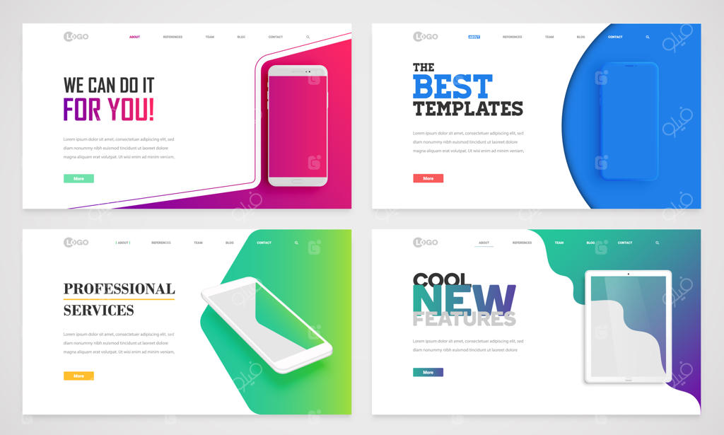 الگوی وب‌سایت مدرن و ساده