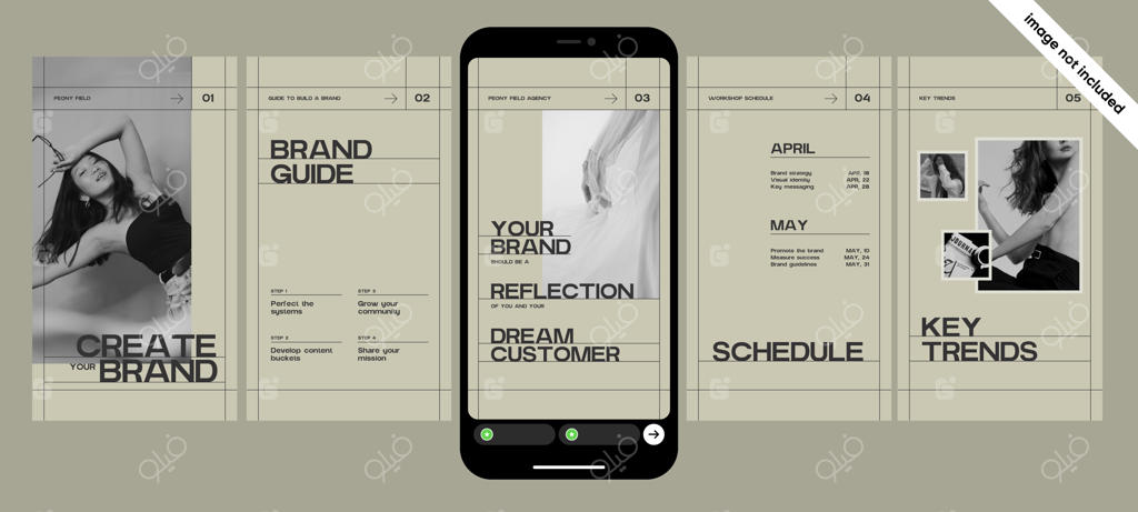 مجموعه قالب‌های زیبا برای استوری شبکه‌های اجتماعی