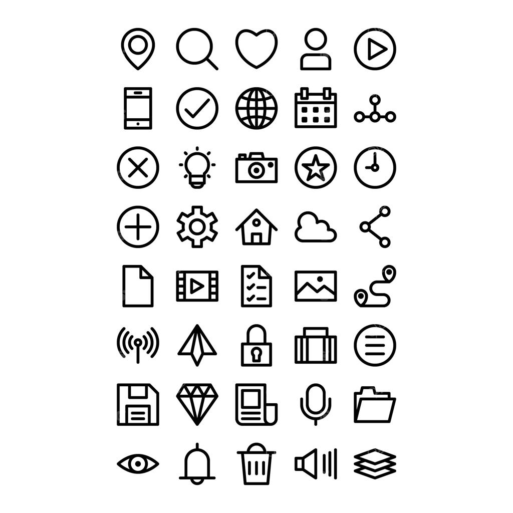 آیکون‌های ضروری رابط کاربری