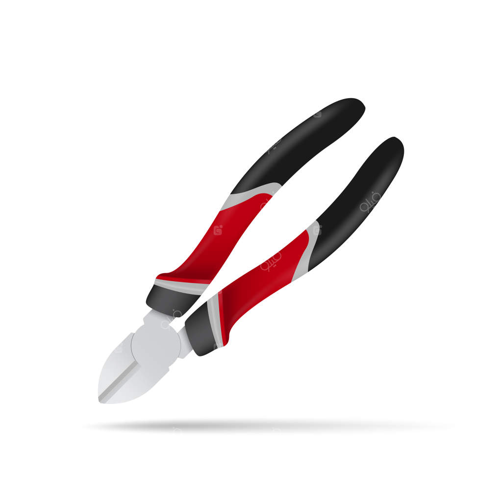 تصویر واقع‌گرایانه از انبردست بر روی زمینه سفید