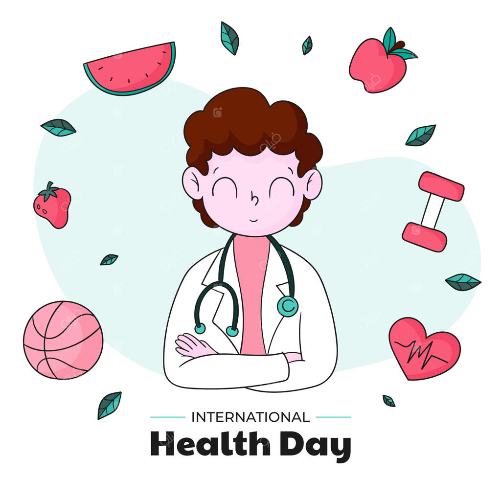 تصویرسازی دست‌کشیده برای جشن روز جهانی بهداشت