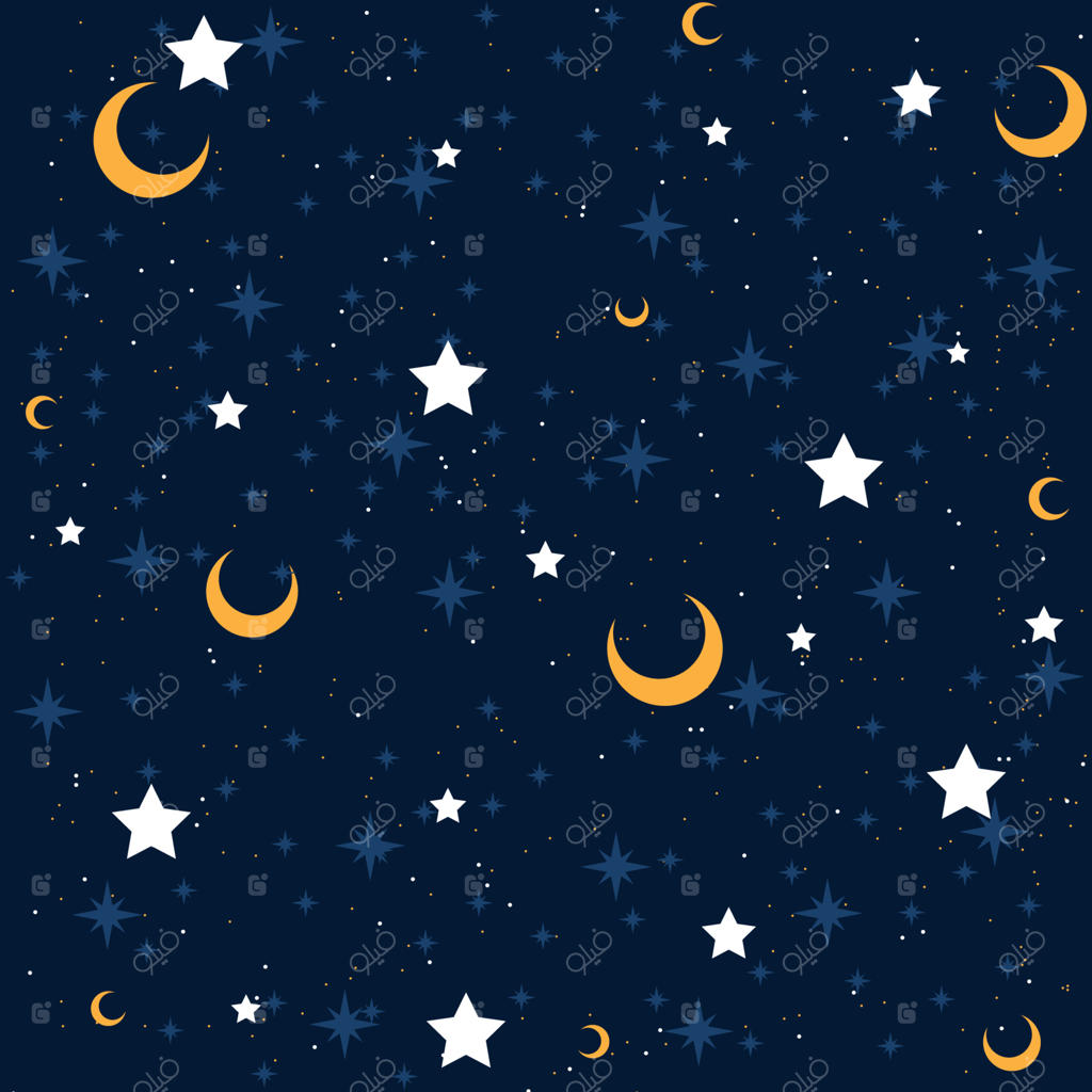 ستاره‌ها بر روی زمینه ای با پترن یکپارچه آبی تیره