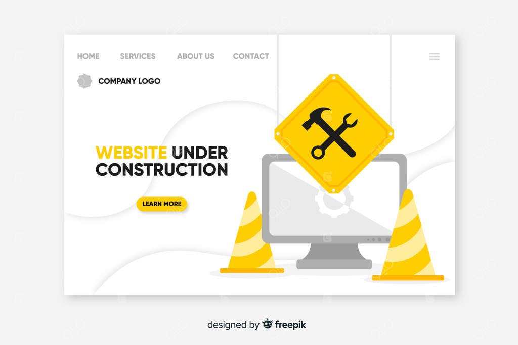 قالب صفحه فرود در حال ساخت