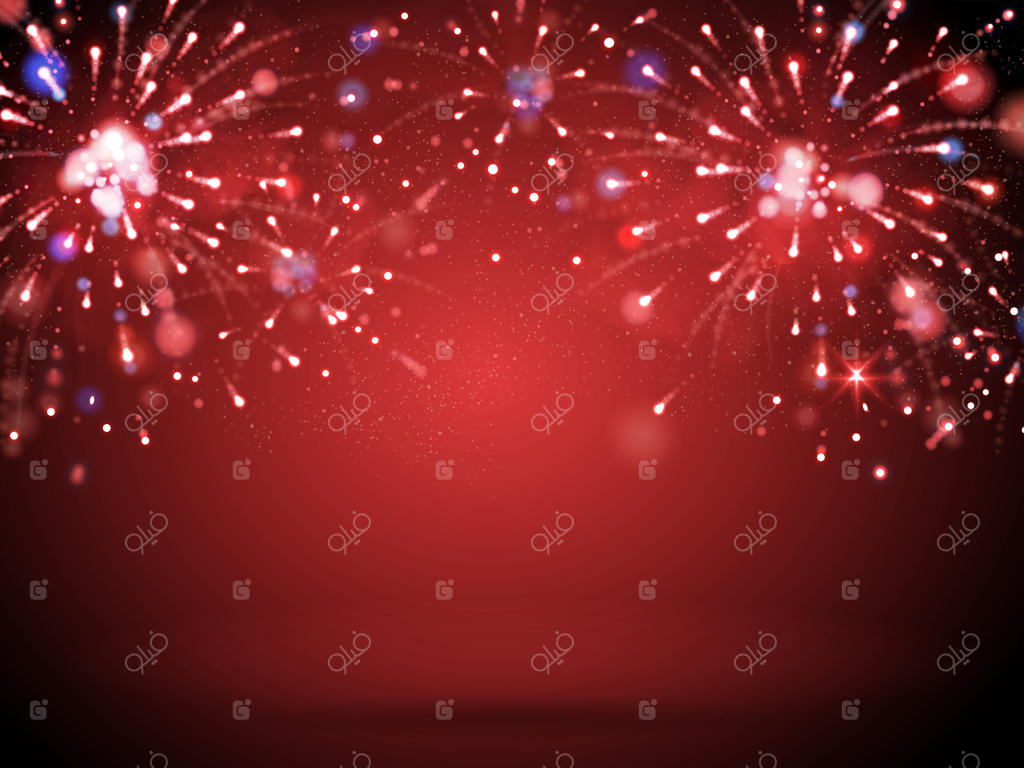 پس‌زمینه آتش‌بازی قرمز جشن سال نو