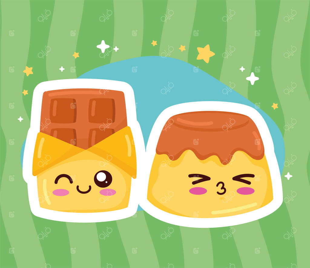 پودینگ شیرین و شکلات بامزه ژاپنی