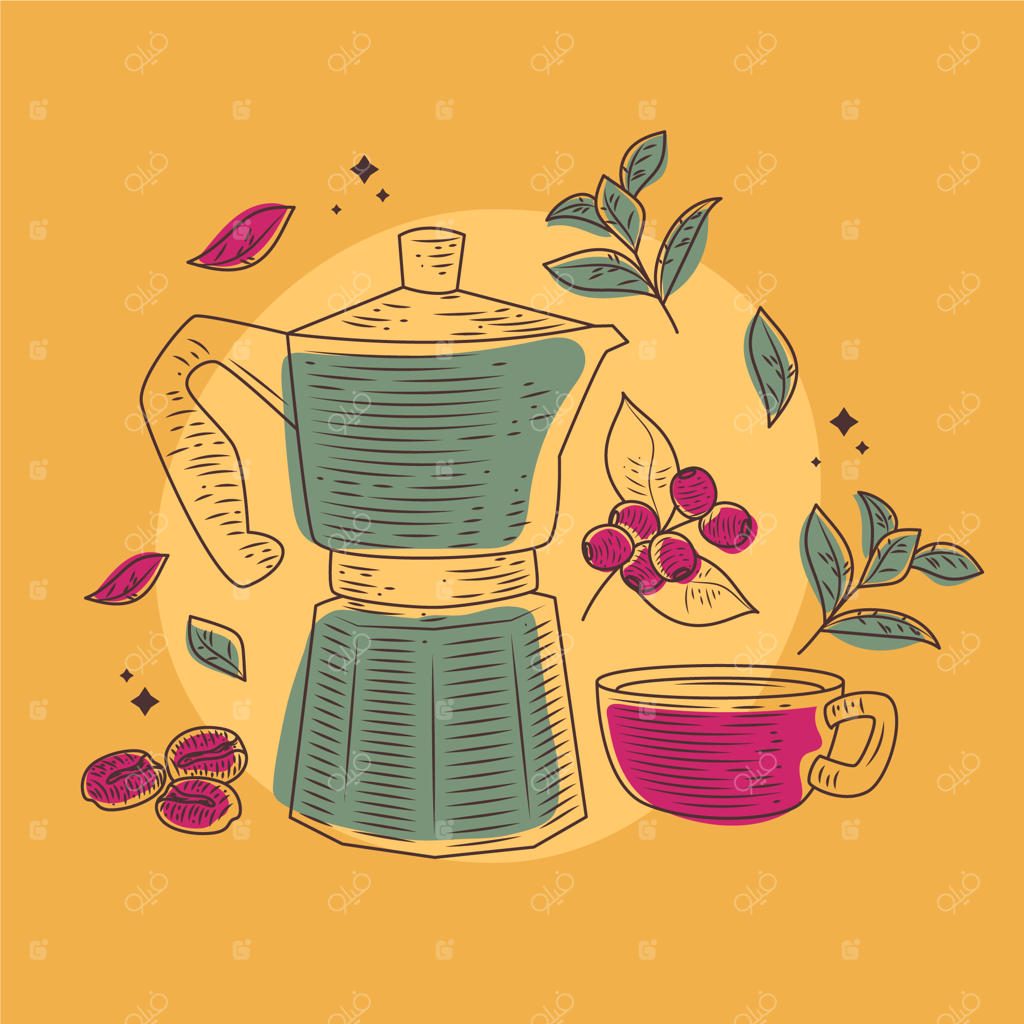 طرح دستی با آبرنگ‌ها