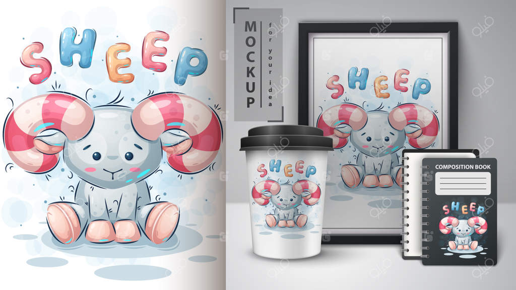 پوستر و محصولات تبلیغاتی گوسفند تدی