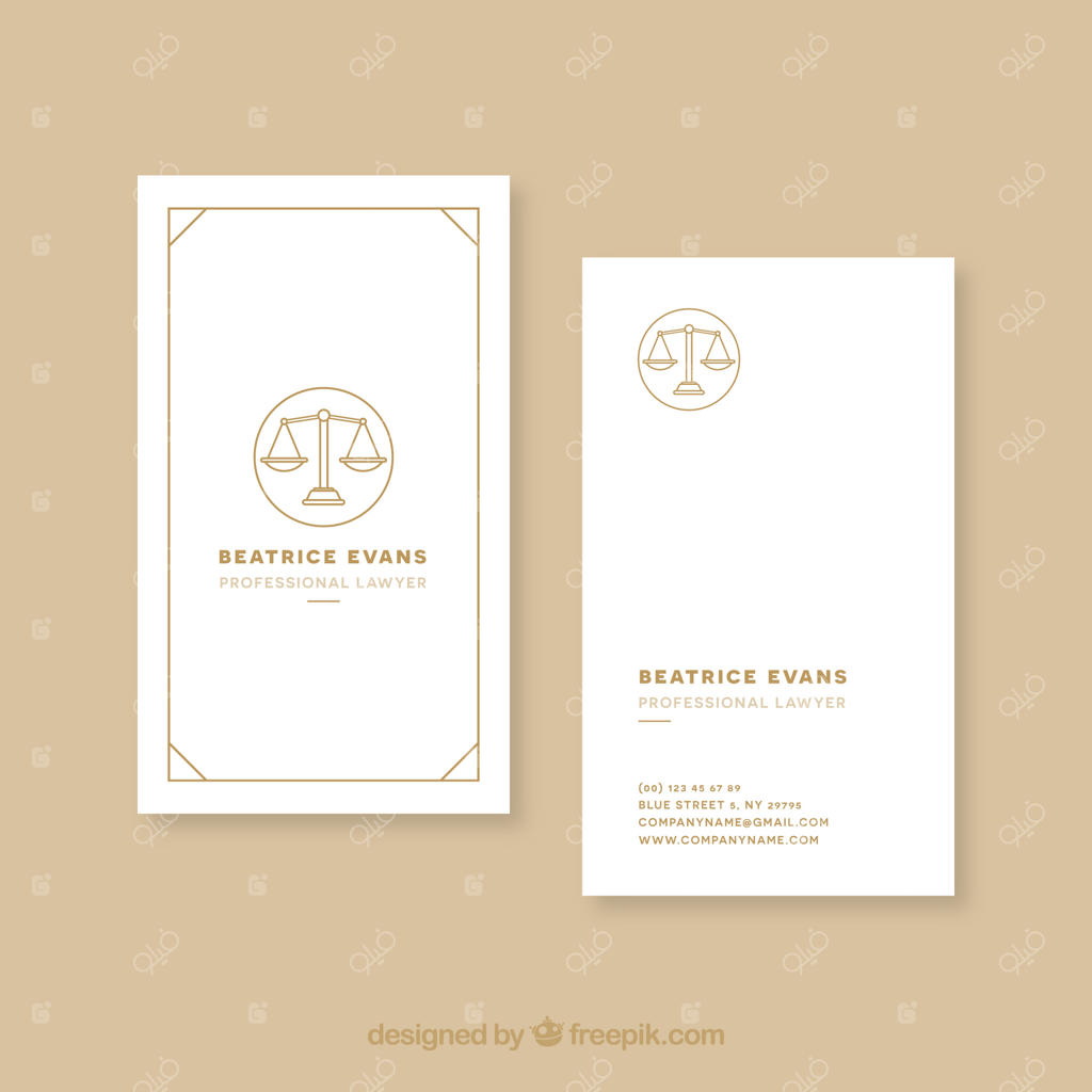 قالب کارت وکیل