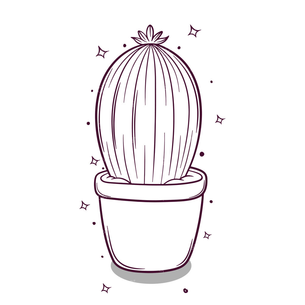 تصویر وکتور کاکتوس طراحی شده با دست